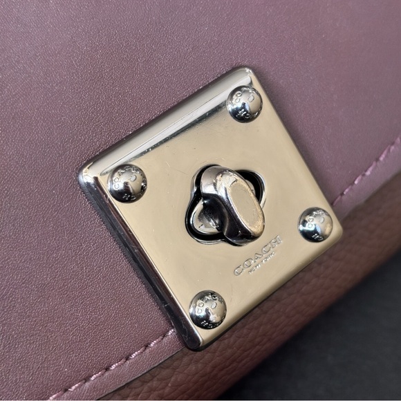 COACH Drifter Crossbody/Shoulder Bag in Oxblood Leather and Suede - Picture 4 of 9